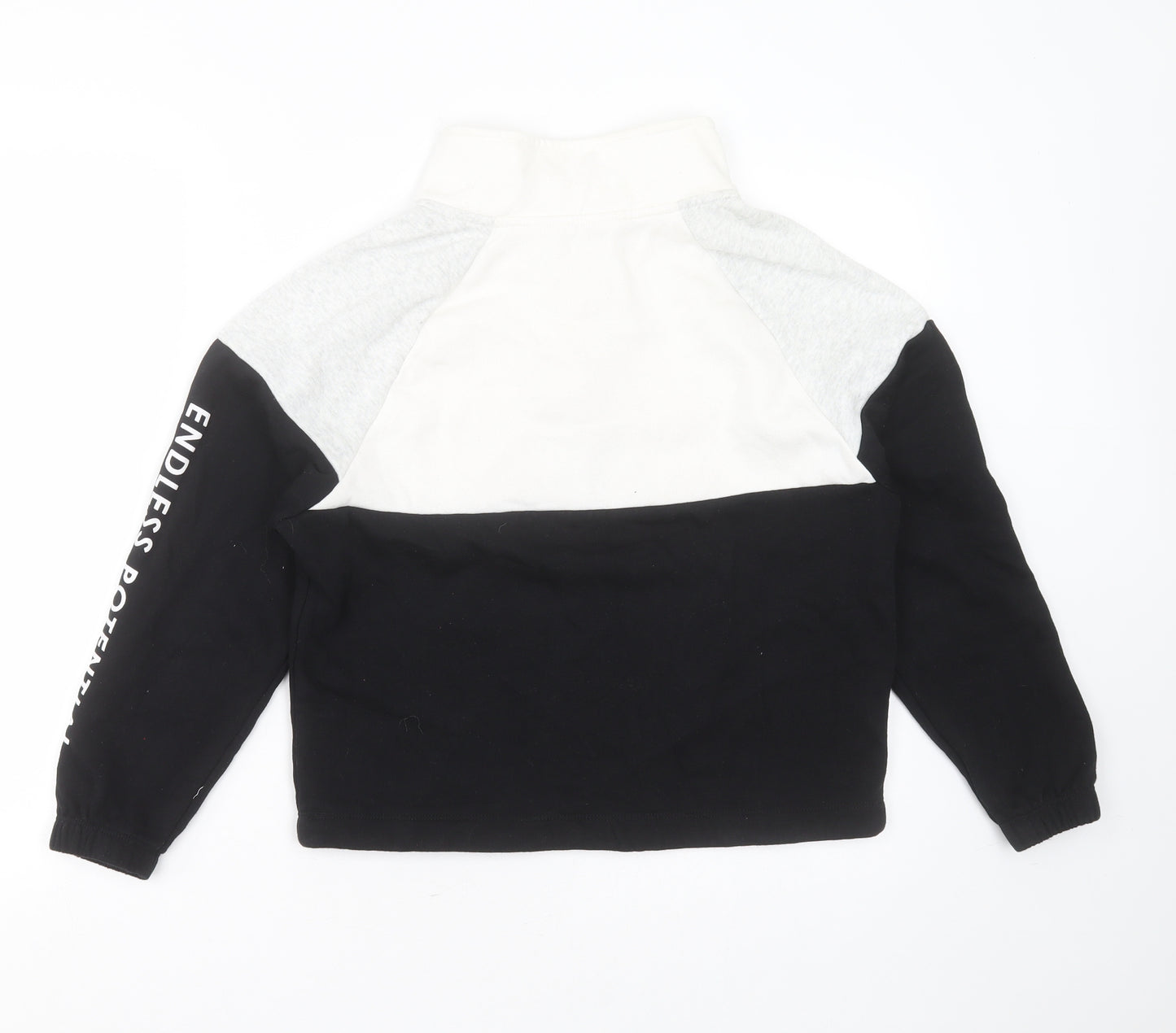 H&M Girls Black  Cotton Pullover Sweatshirt Size 12-13 Years   - believe