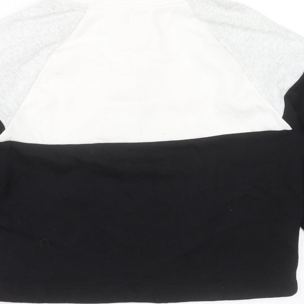 H&M Girls Black  Cotton Pullover Sweatshirt Size 12-13 Years   - believe