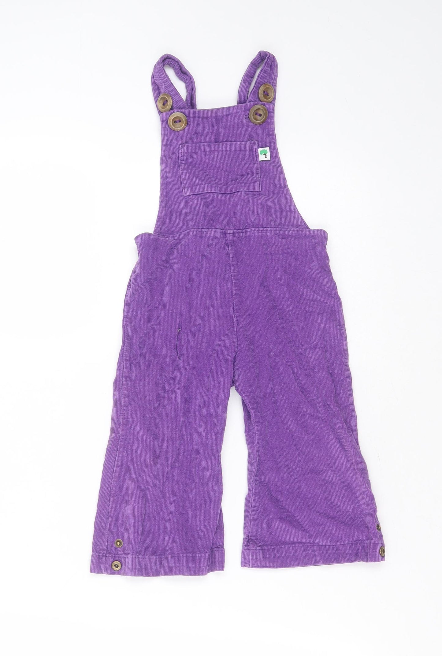 olive & vince Girls Purple  Cotton Dungaree Outfit/Set Size 18-24 Months