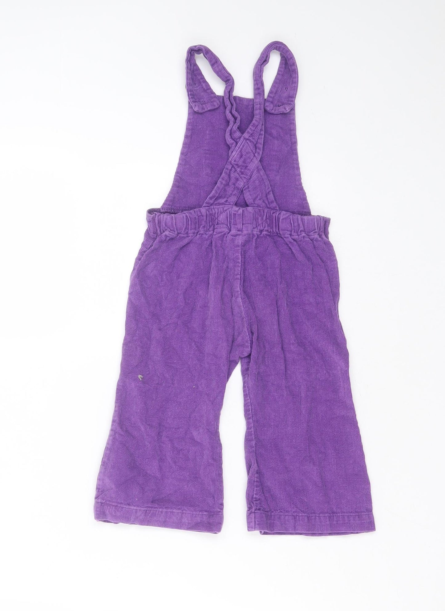 olive & vince Girls Purple  Cotton Dungaree Outfit/Set Size 18-24 Months