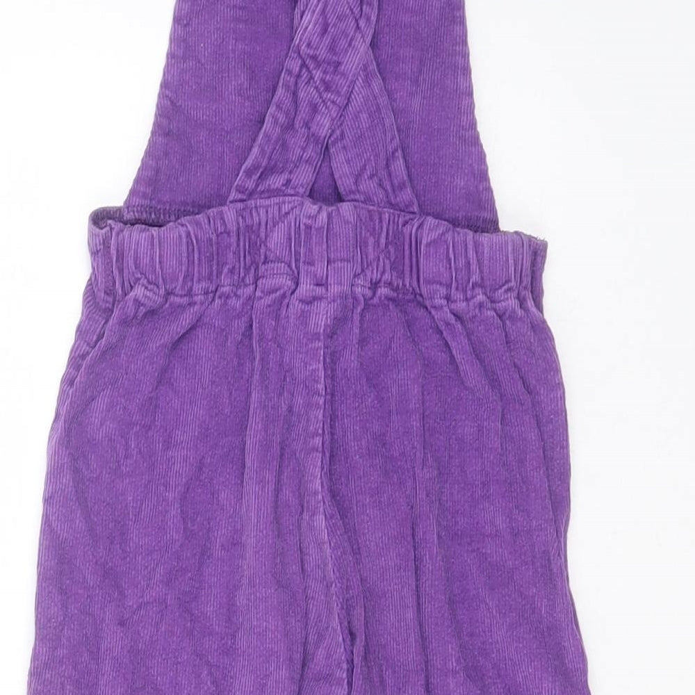 olive & vince Girls Purple  Cotton Dungaree Outfit/Set Size 18-24 Months