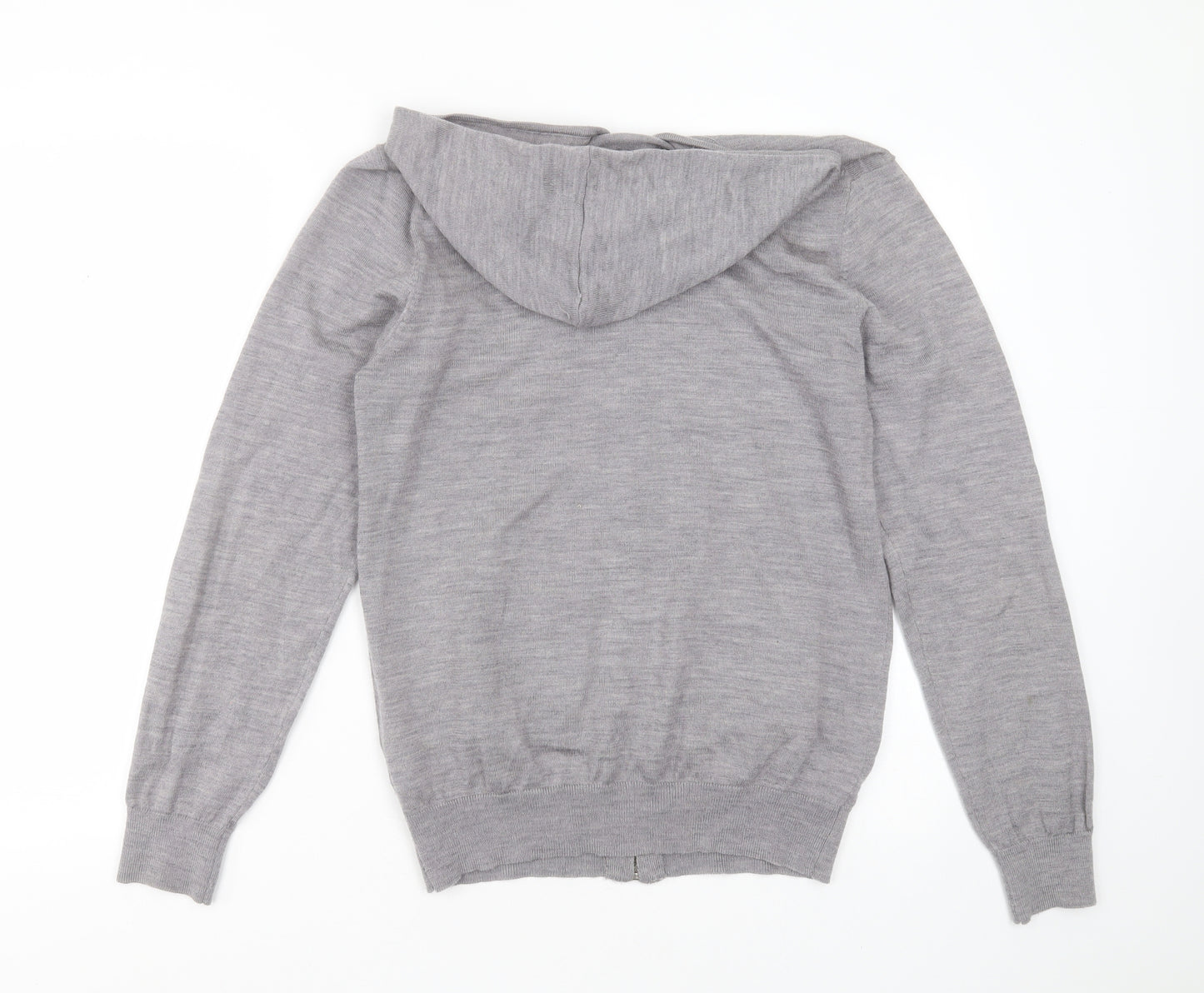 H&M Mens Grey  Wool Full Zip Hoodie Size M