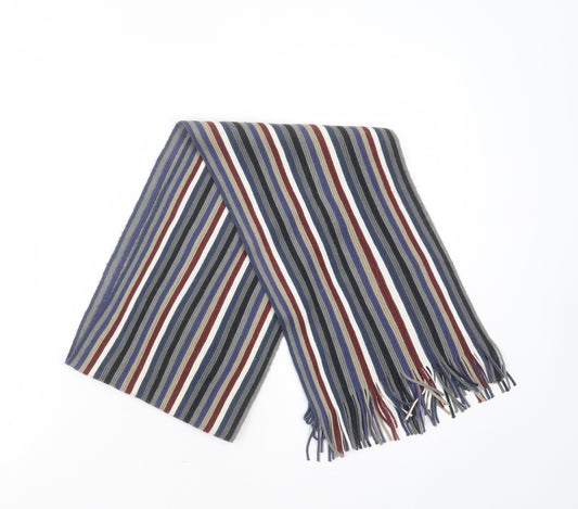 Burton Mens Multicoloured Striped Acrylic Scarf  One Size