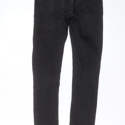 ASOS Womens Black  Cotton Skinny Jeans Size 26 in L29 in Extra-Slim Zip