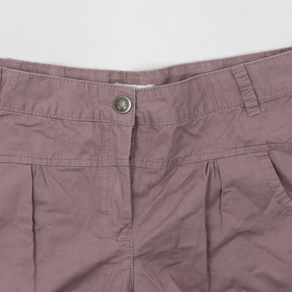 Vertbaudet Girls Purple  Cotton Bermuda Shorts Size 14 Years  Regular Buckle