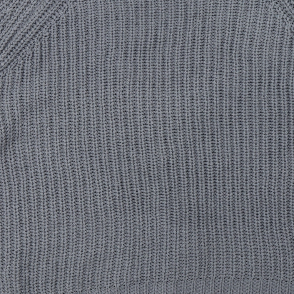 George Womens Blue V-Neck  Acrylic Cardigan Jumper Size 26