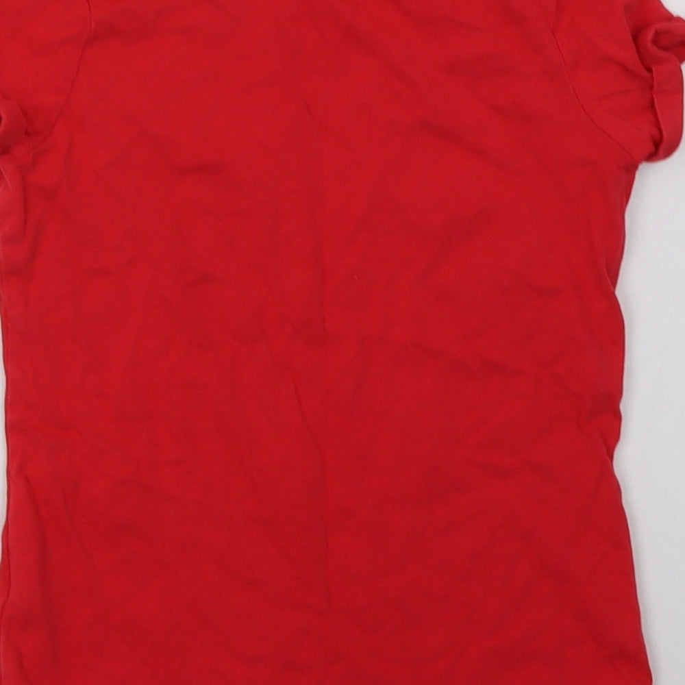 George Girls Pink  Cotton Basic T-Shirt Size 8-9 Years Crew Neck Pullover