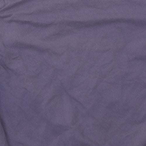 SOFT GREY Womens Purple Geometric Cotton Pullover Sweatshirt Size 8  Buckle