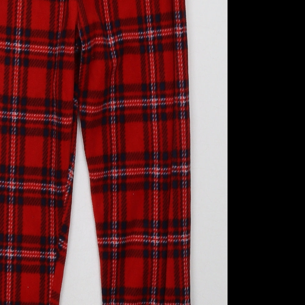 pep&co Girls Red Check Polyester  Pyjama Pants Size 5-6 Years