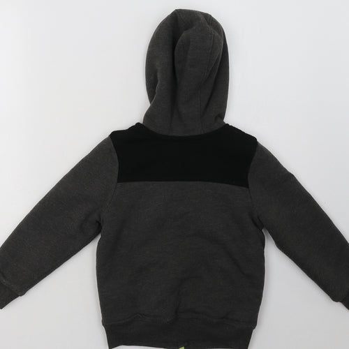 Lullababy Boys Grey  Cotton Full Zip Hoodie Size 4-5 Years  Zip - roar