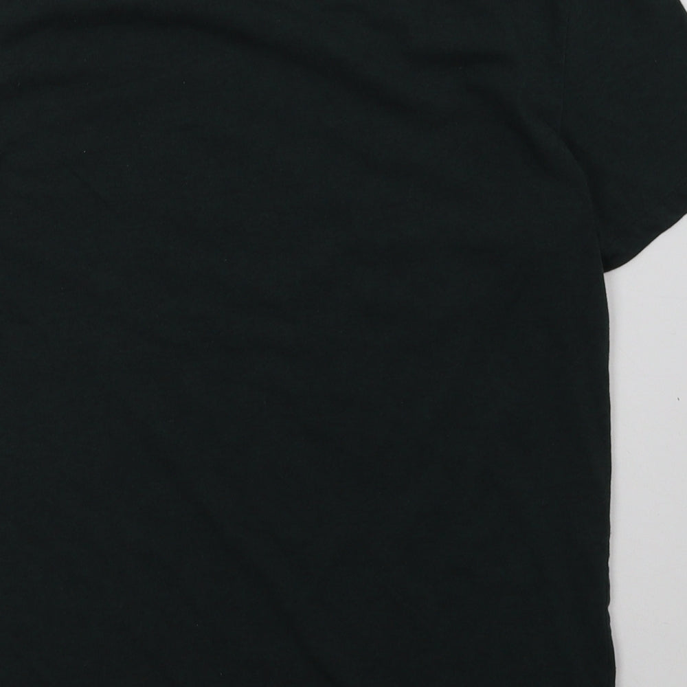 F&F Mens Green Geometric Cotton  T-Shirt Size S Crew Neck  - jim beam
