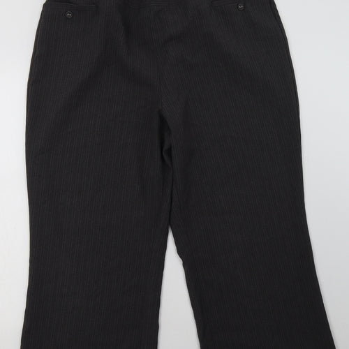 BM Womens Grey  Polyester Trousers  Size 22 L28 in Regular