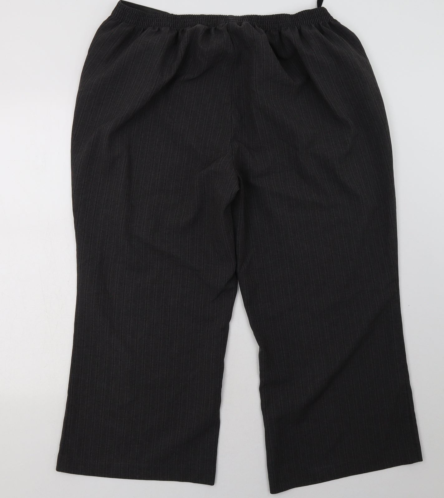 BM Womens Grey  Polyester Trousers  Size 22 L28 in Regular