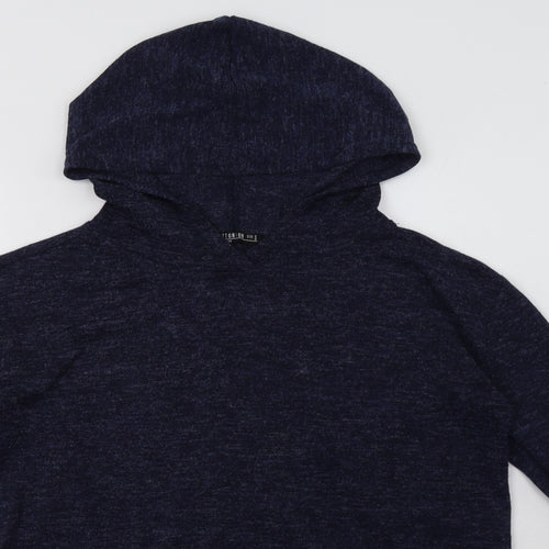 Cotton On Mens Blue  Polyester Pullover Hoodie Size S