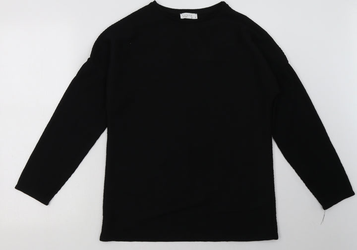 Matalan Womens Black Polyester Pullover Sweatshirt Size 8 Pullover