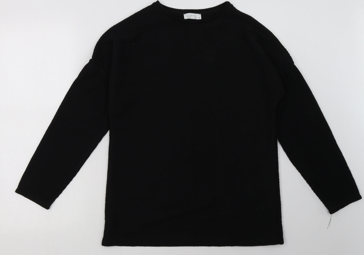 Matalan Womens Black  Polyester Pullover Sweatshirt Size 8  Pullover