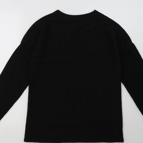 Matalan Womens Black  Polyester Pullover Sweatshirt Size 8  Pullover