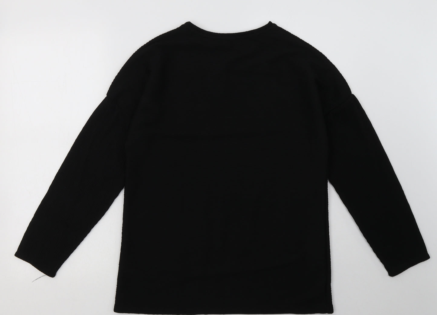 Matalan Womens Black  Polyester Pullover Sweatshirt Size 8  Pullover