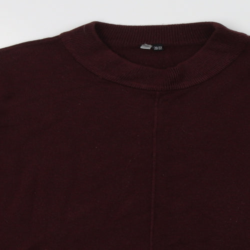 intuition Womens Red  Acrylic Pullover Sweatshirt Size 20  Pullover