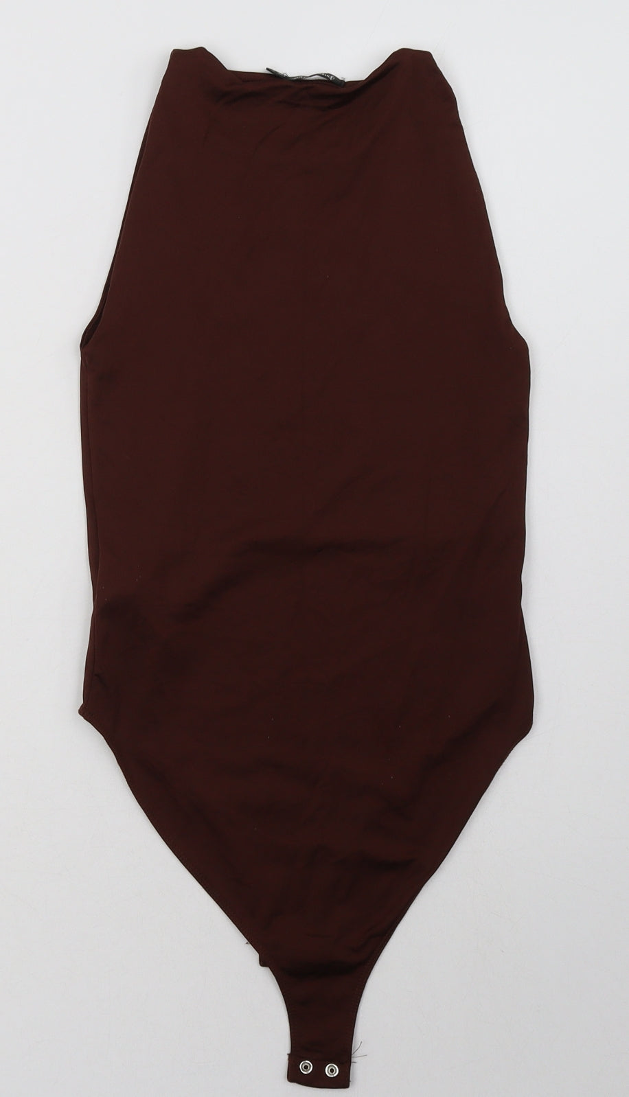 Stradivarius Womens Brown  Polyamide Bodysuit One-Piece Size S  Buckle