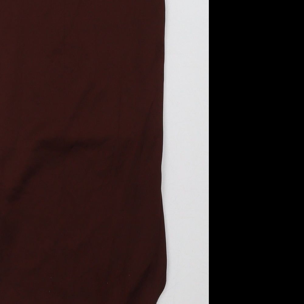 Stradivarius Womens Brown  Polyamide Bodysuit One-Piece Size S  Buckle