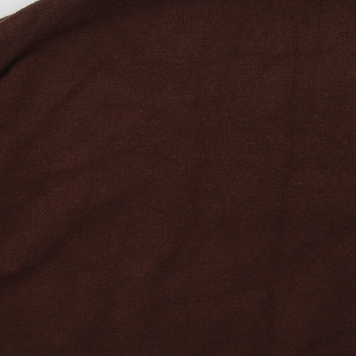 Stradivarius Womens Brown  Viscose Pullover Sweatshirt Size M  Zip