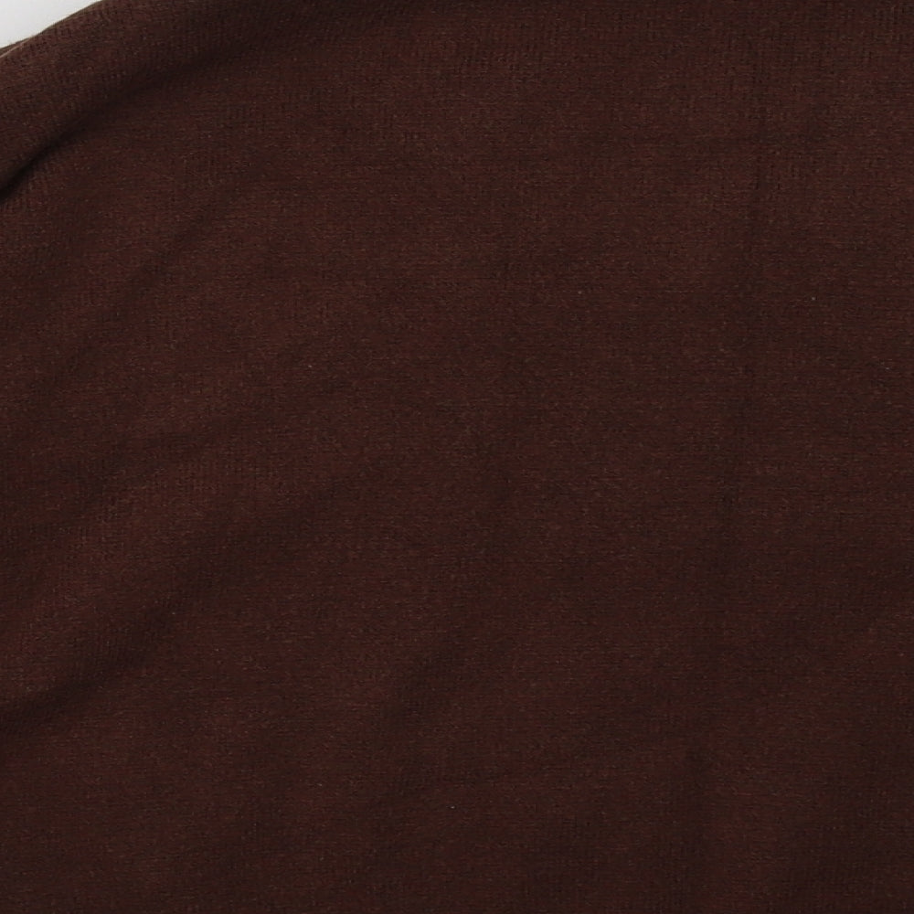 Stradivarius Womens Brown  Viscose Pullover Sweatshirt Size M  Zip