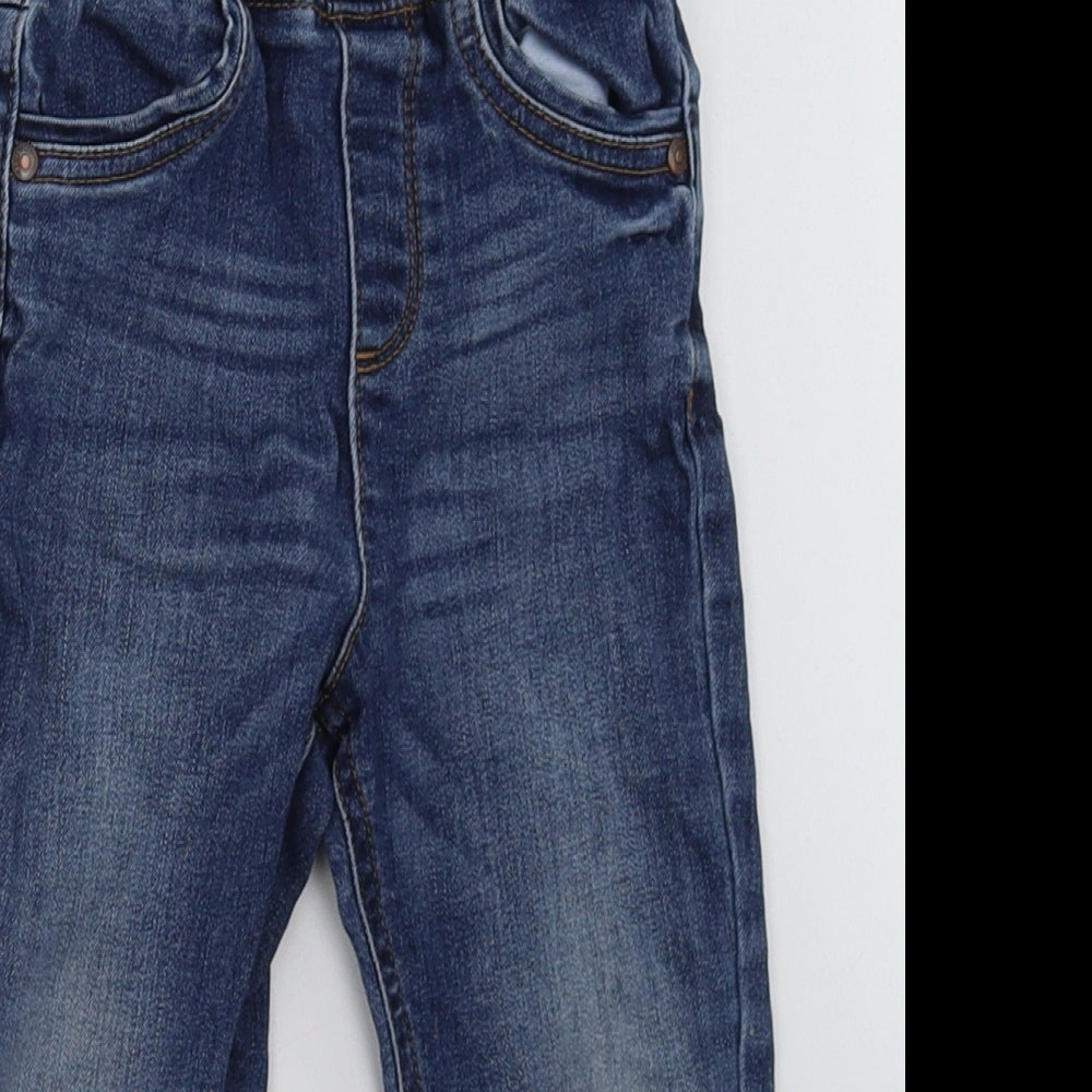 George Boys Blue  Cotton Straight Jeans Size 2-3 Years  Regular Tie