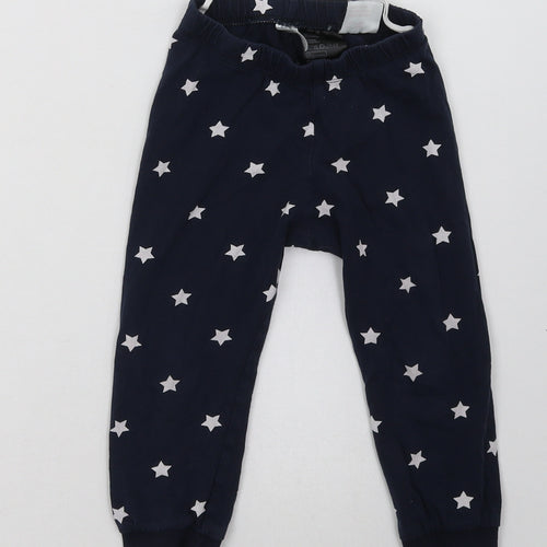 H&M Girls Blue Geometric Cotton Cami Pyjama Pants Size 2 Years   - Star Print
