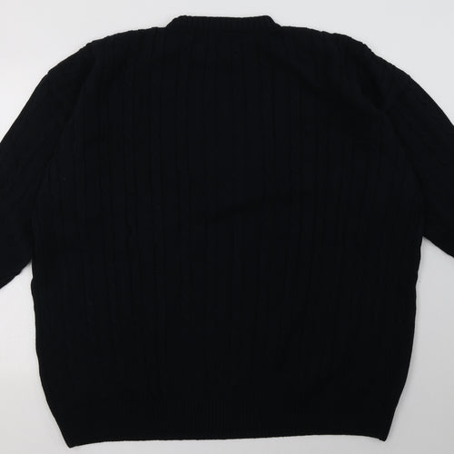 james meade Mens Blue Geometric Cotton Pullover Sweatshirt Size 2XL
