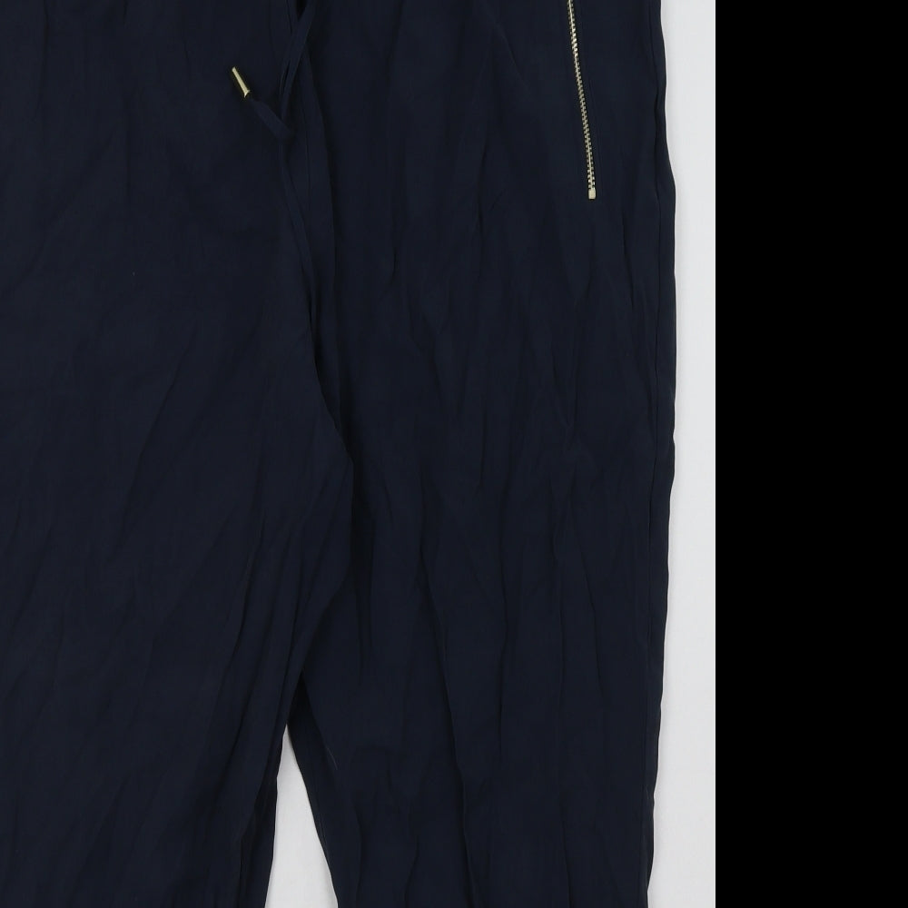 Matalan Womens Blue  Viscose Trousers  Size 18 L30 in Regular Tie