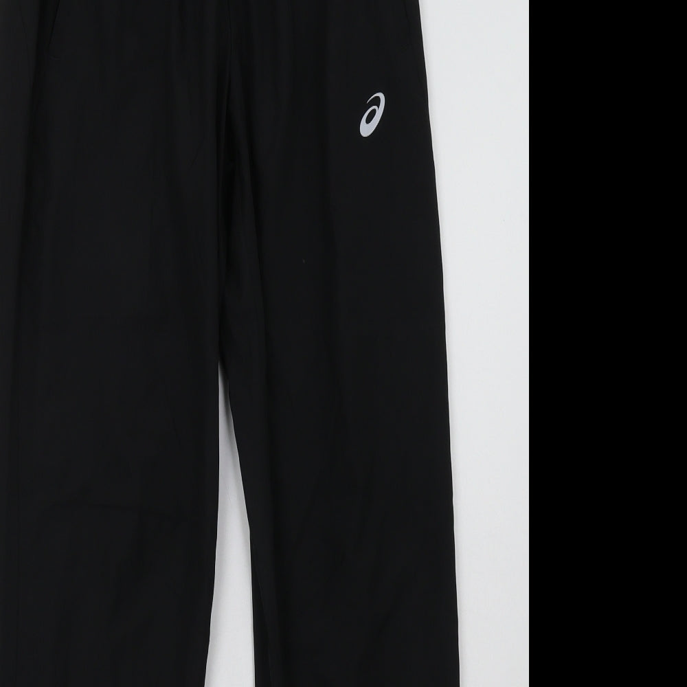 asod Mens Black  Polyester Jogger Trousers Size S L30 in Regular Tie