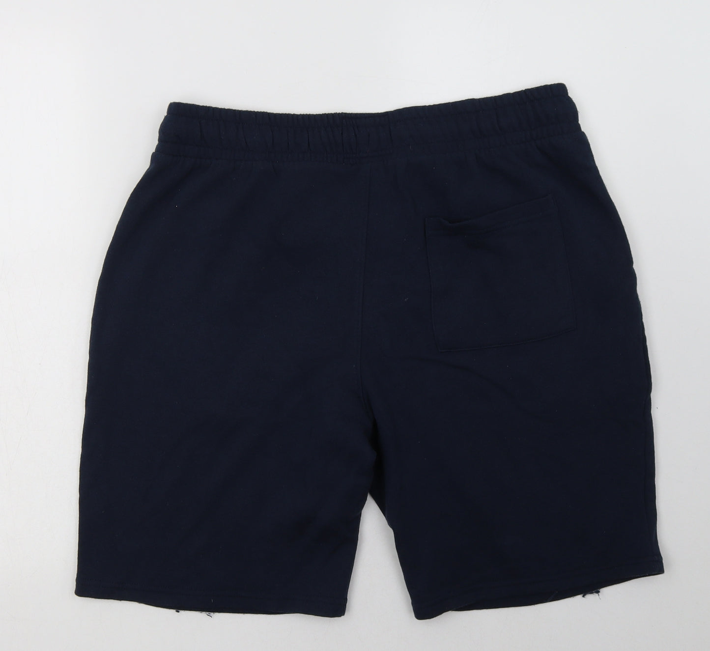 F&F Mens Blue  Cotton Sweat Shorts Size L L10 in Regular Tie