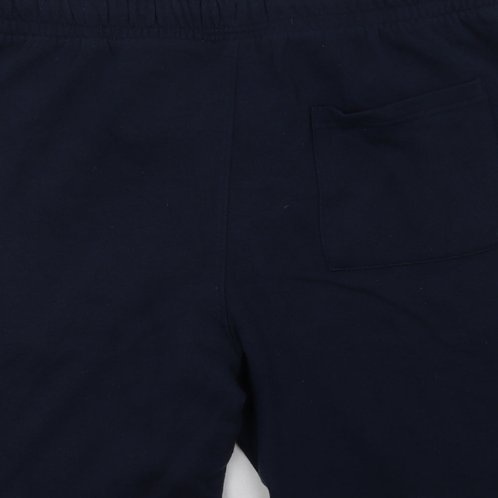 F&F Mens Blue  Cotton Sweat Shorts Size L L10 in Regular Tie