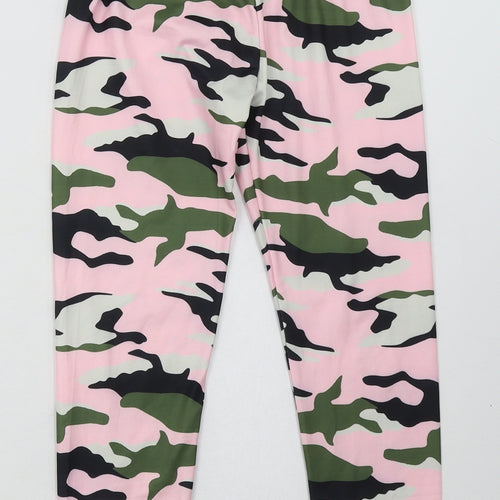 SheIn Girls Pink Camouflage Polyester Sweatpants Trousers Size 9 Months  Regular