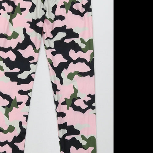 SheIn Girls Pink Camouflage Polyester Sweatpants Trousers Size 9 Months  Regular
