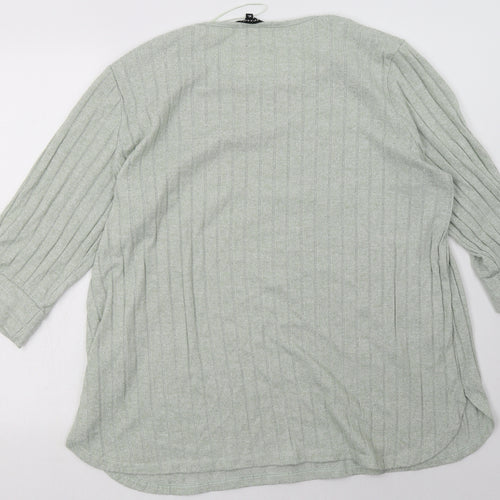 peaocks Womens Green  Polyester Pullover Sweatshirt Size XL  Pullover