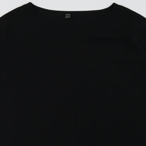 SheIn Womens Black  Polyester A-Line  Size M  Boat Neck Pullover