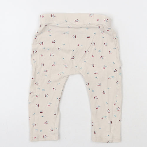 George Girls Ivory Geometric Cotton Pedal Pusher Leggings Size 6-9 Months  Pullover - Berries