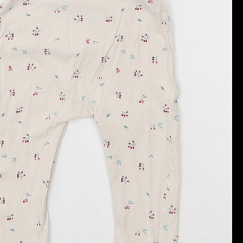 George Girls Ivory Geometric Cotton Pedal Pusher Leggings Size 6-9 Months  Pullover - Berries