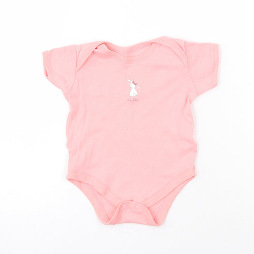 Matalan Girls Pink  Cotton Babygrow One-Piece Size 3-6 Months  Snap - Cutie
