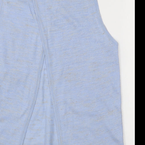 River Island Womens Blue  Acrylic Basic Tank Size 6 Round Neck - Open back