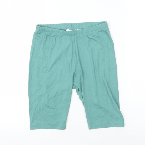 ASOS Womens Green  Viscose Compression Shorts Size 8 L7 in Regular