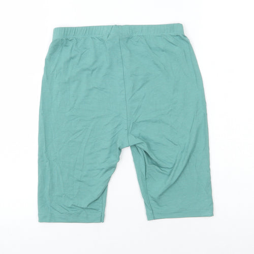 ASOS Womens Green  Viscose Compression Shorts Size 8 L7 in Regular