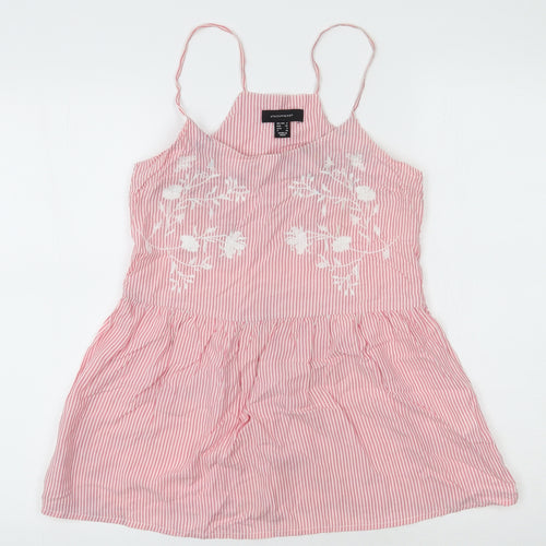 Atmosphere Womens Pink Striped Viscose Camisole Tank Size 6 Scoop Neck