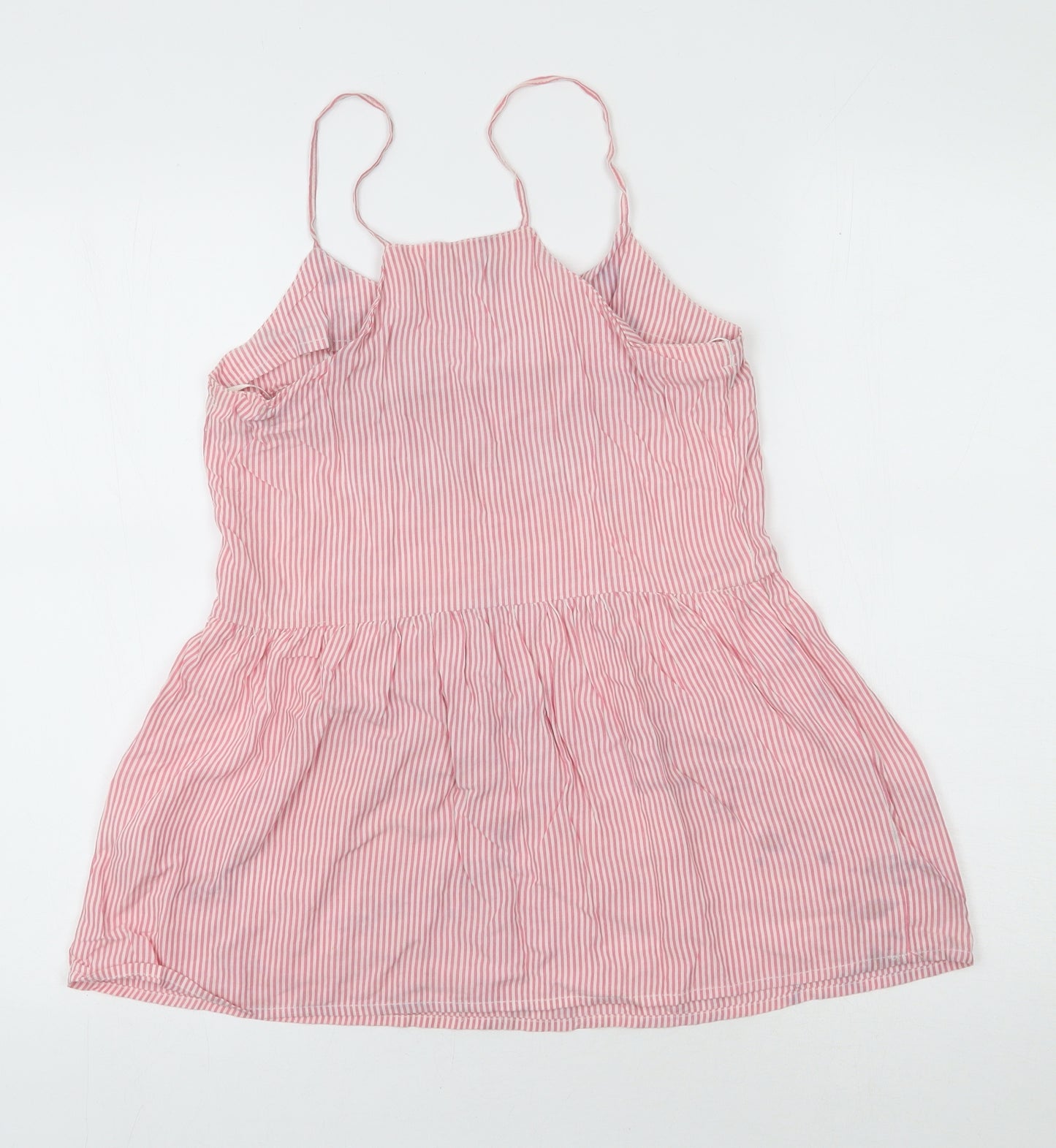 Atmosphere Womens Pink Striped Viscose Camisole Tank Size 6 Scoop Neck