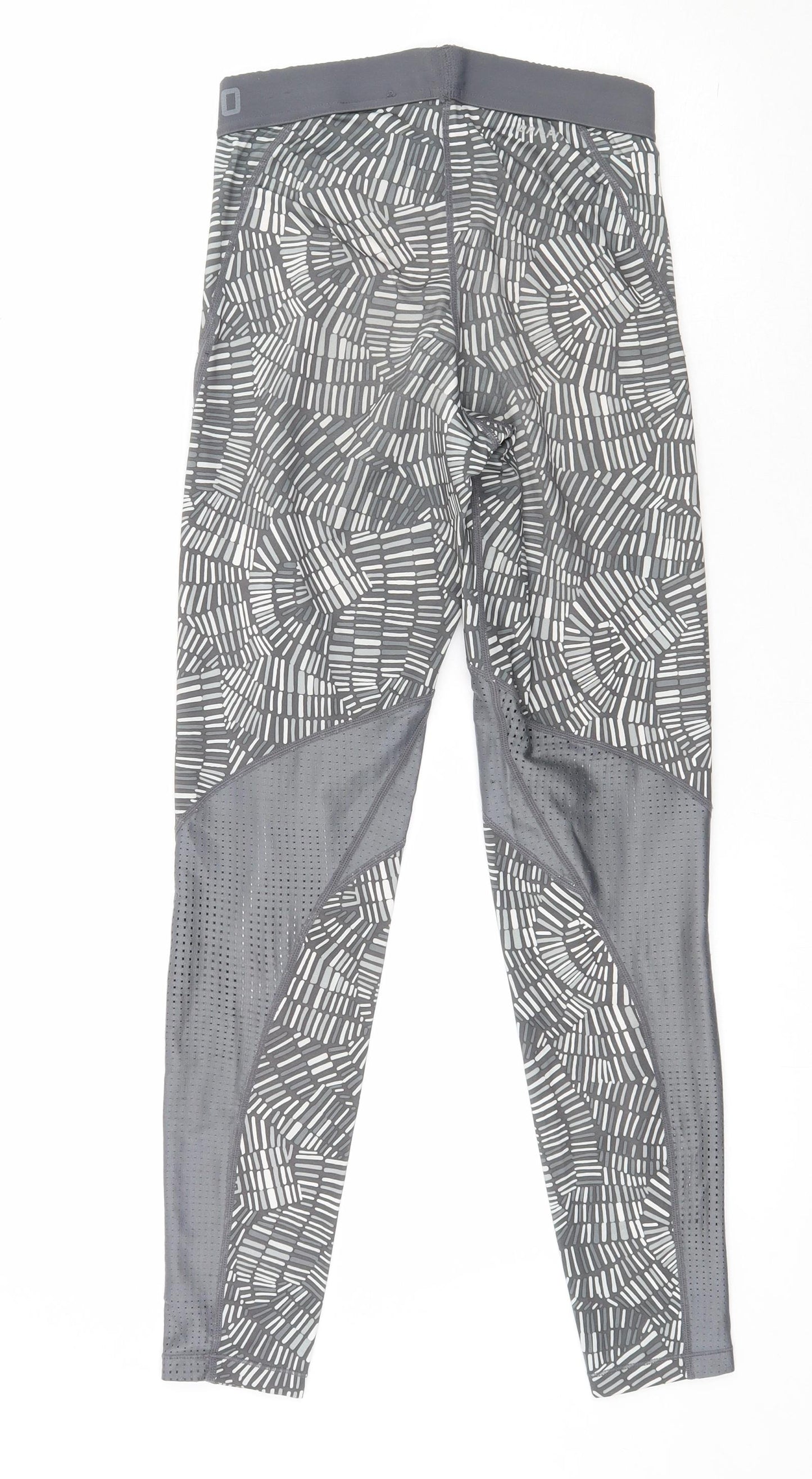 NEXT Womens Grey Geometric Polyester Capri Leggings Size S L27 in