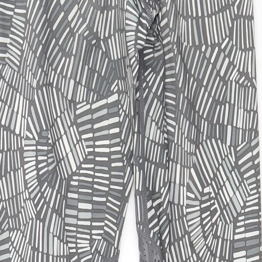 NEXT Womens Grey Geometric Polyester Capri Leggings Size S L27 in
