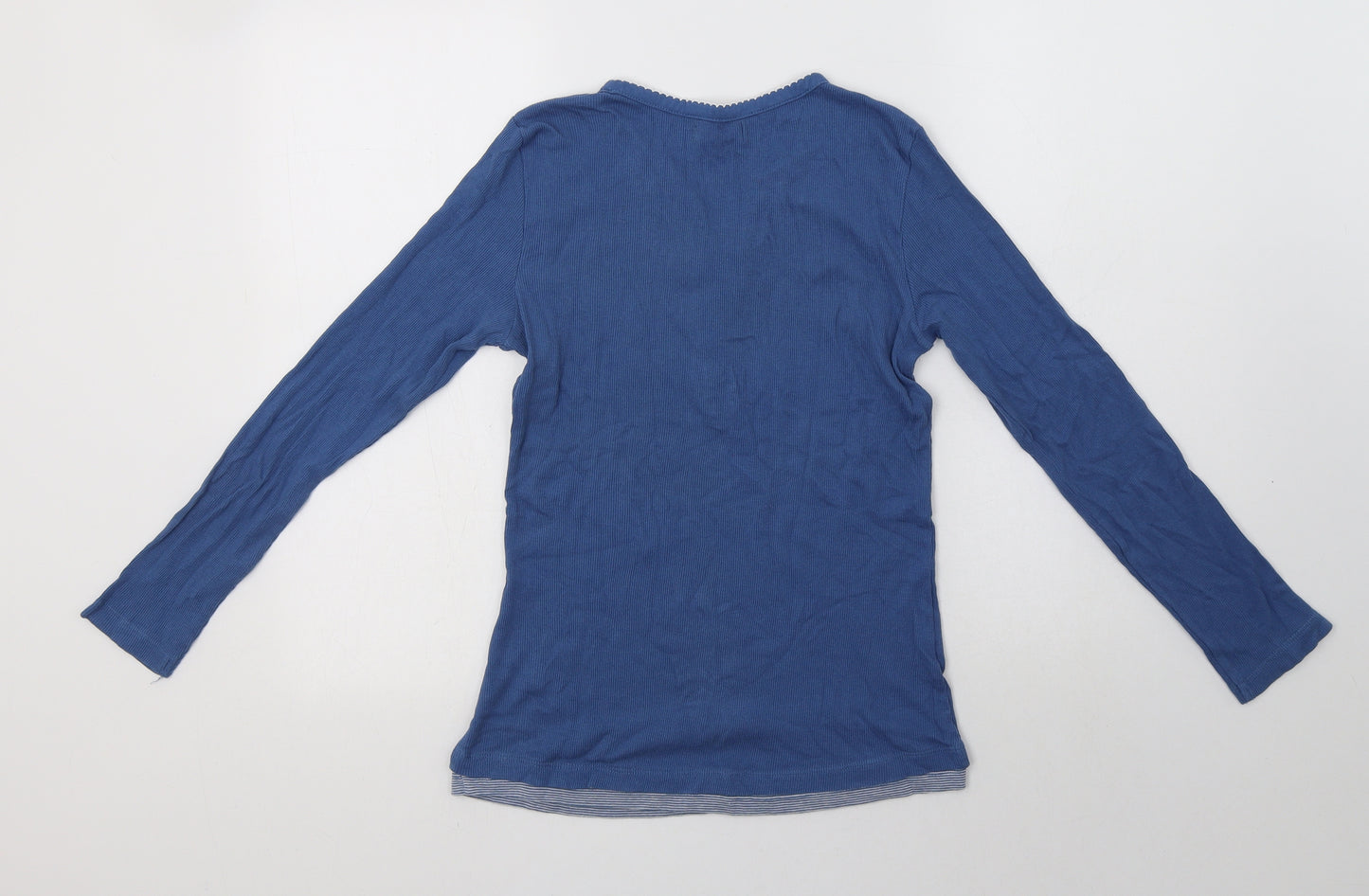 Papaya Womens Blue  Cotton Top Pyjama Top Size 12  Button