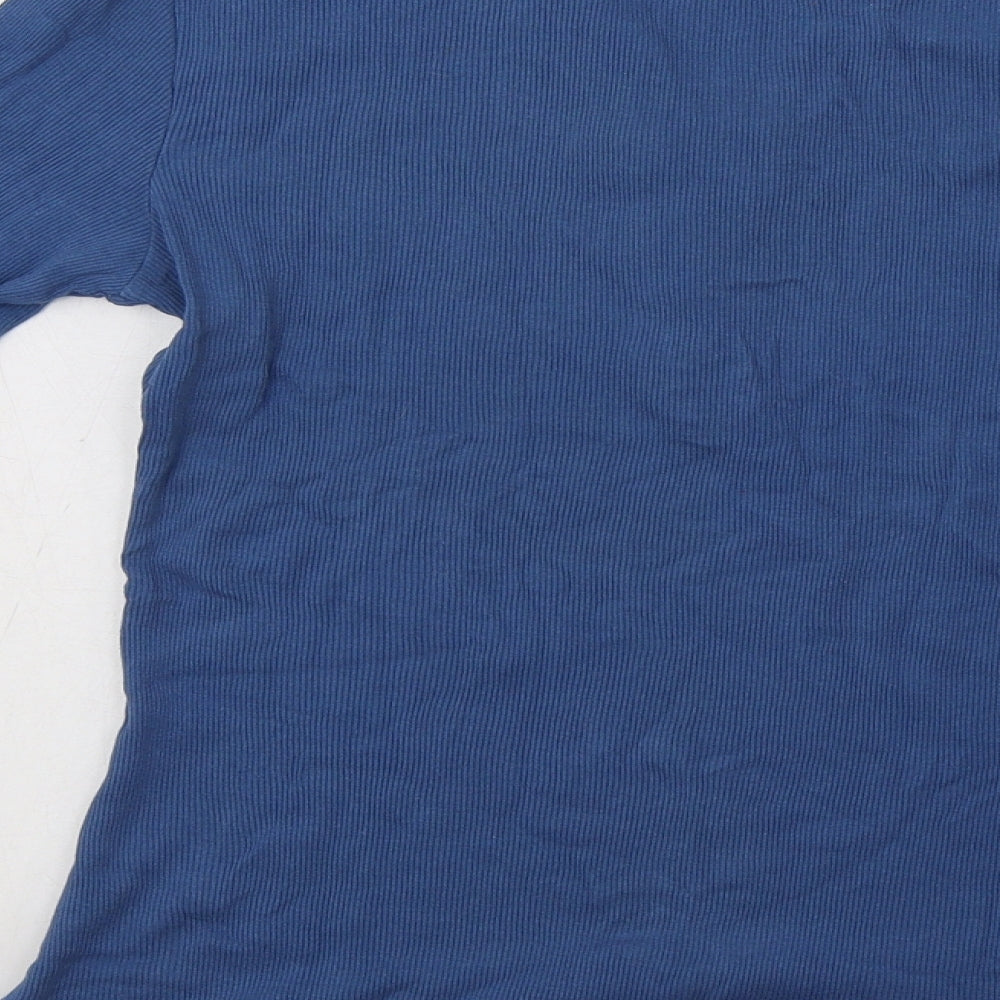 Papaya Womens Blue  Cotton Top Pyjama Top Size 12  Button